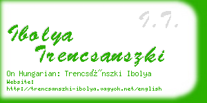 ibolya trencsanszki business card